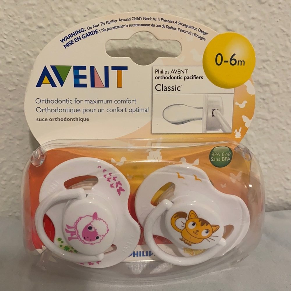 Phillips Avent Cat and Sheep Pacifiers